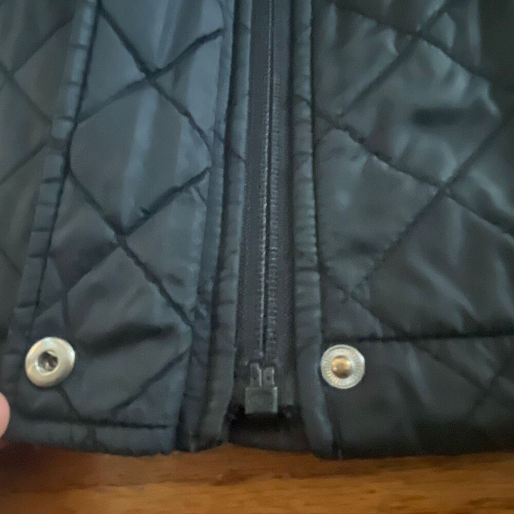 Lauren Ralph Lauren collared black quilted jacket size 1xl preowned - Picture 15 of 16